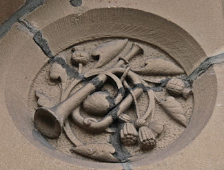 Halifax - Prescott Street Detail of Bugle Carving above Entrance